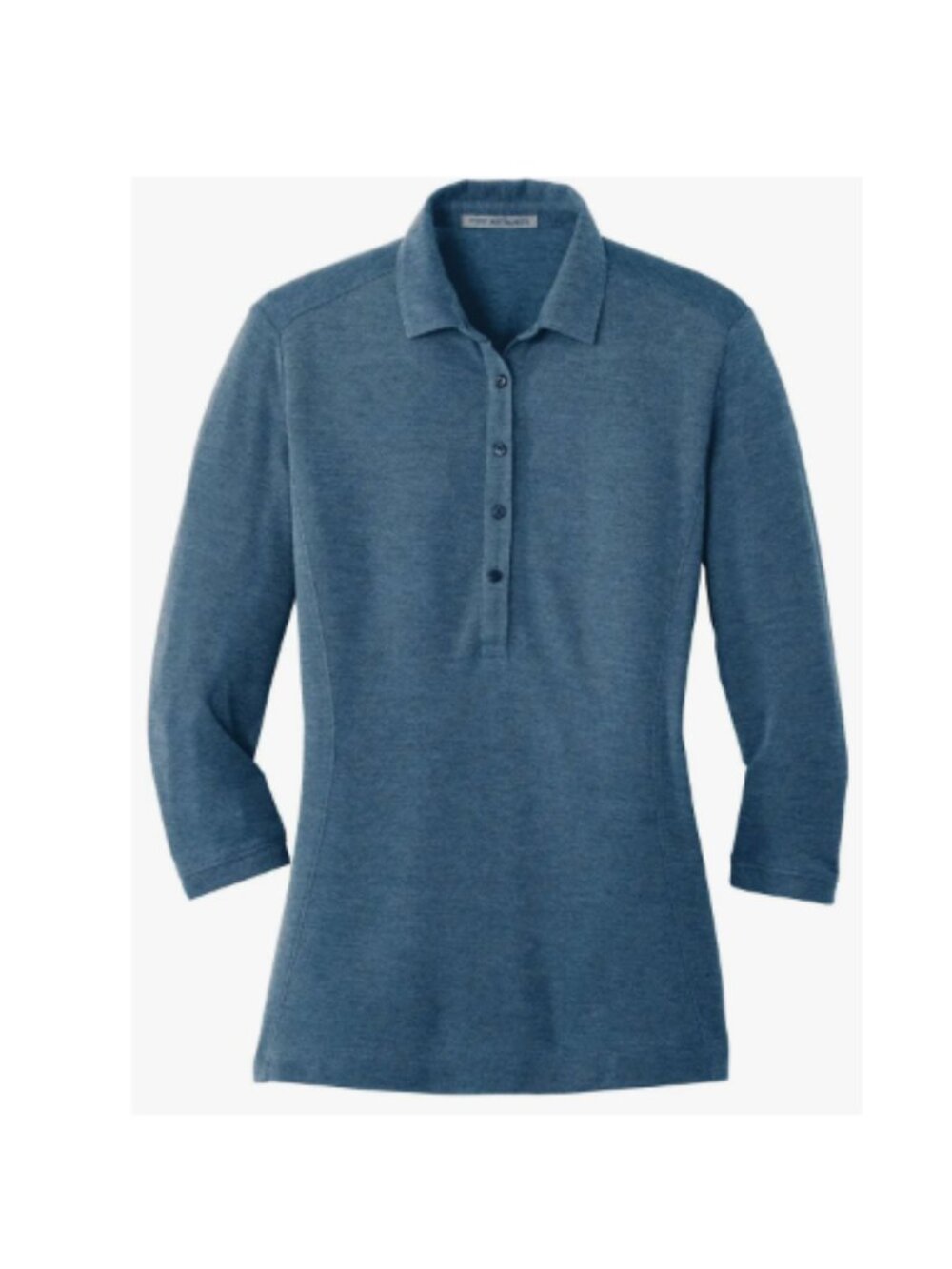 Port Authority LK581 Ladies Coastal Cotton Blend Polo - River Blue Navy/Carolina